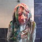 両手足を完全拘束してぶっかけメッシープレイ