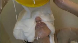 片栗粉メッシー完全拘束で沈められる実験プレイ