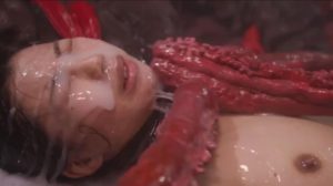 磔触手が絡まり拘束|ローションまみれで苦しむヒロインピンチに萌える顔面ドロドロ変態メッシー動画