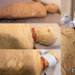 マミフィケーション｜茶色テープぐるぐる巻き