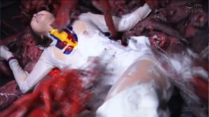 丸呑み顔面ぶっかけメッシー|触手に消化されるヒロインピンチフェチ動画