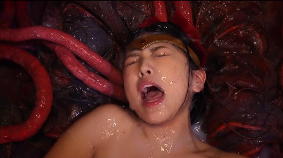 十字架磔触手拘束