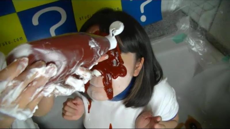 食材顔面ぶっかけメッシー