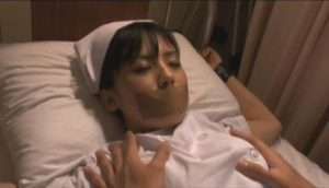 両手両足完全拘束|ベッドに縛り付けられ磔状態口にはテープギャグの猿轡DIDヒロインピンチ変態フェチ動画