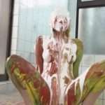 濃厚ペイントメッシー│ドロドロの液体が体の全てを包み込む芸術汚れる女は美しい変態フェチ動画