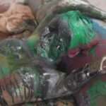 ドロドロペイント顔面ぶっかけメッシー│全身絵の具に覆われて生き人形状態の変態フェチ動画