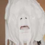 白いどろどろローションメッシー｜ゆっくりとタレ流れる粘度が高い液体に覆われる変態フェチ動画