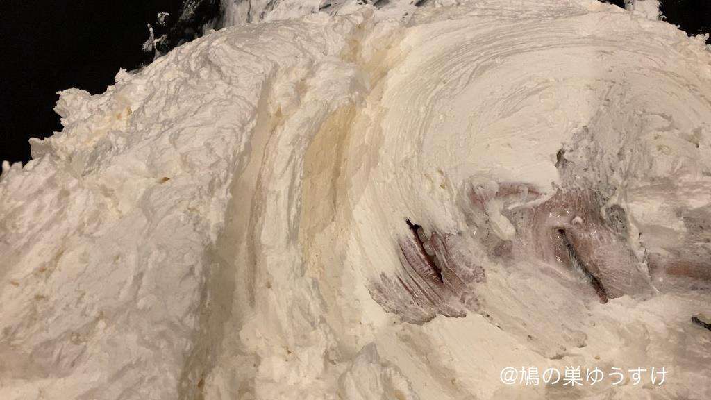 顔面に生クリーム山盛り女体盛メッシー