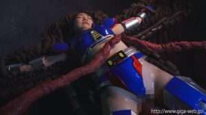 触手十字架磔完全拘束|溶解液でバトルスーツが溶けていくシチュエーション変態フェチ動画