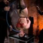 逆さ水責め拷問ホースくわえ恐怖プレイ｜沈められても生きているモルモット状態の姿に興奮変態フェチ動画