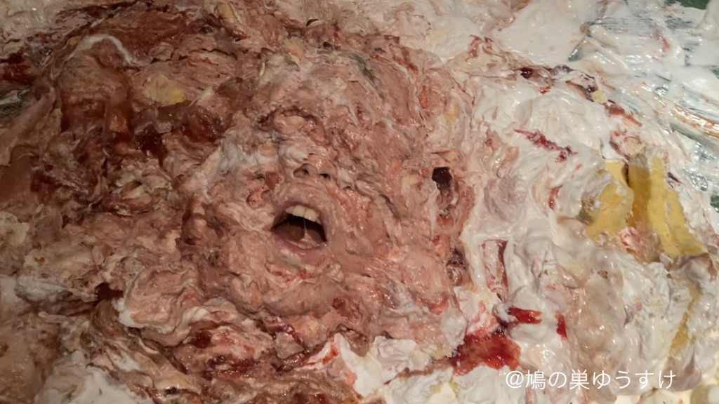 顔面盛り盛り食材女体盛りメッシー