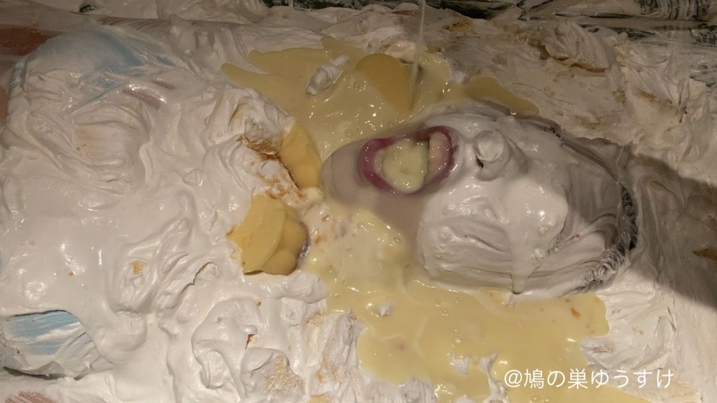顔面盛り盛り食材女体盛りメッシー