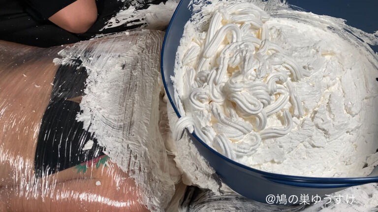 顔面生クリーム呼吸制御完全拘束