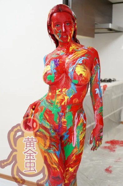 全身濃厚なドロドロペイントメッシー